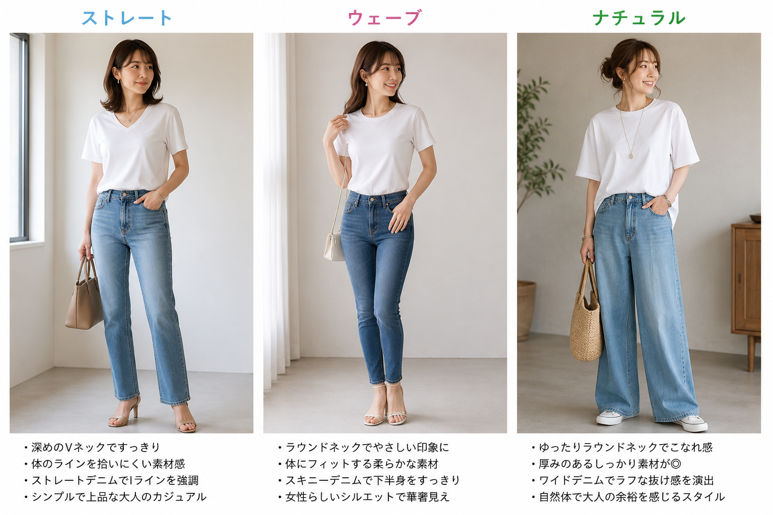 着痩せして見える！骨格タイプ別Tシャツの選び方 | 【BEAUTY MAP】銀座 
